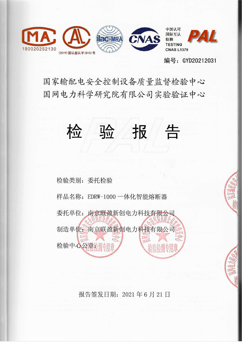 跌落式熔断器型式试验报告（二次）